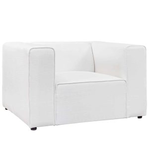 Avery White Armchair