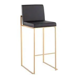 Payton Gold Black Bar Stool