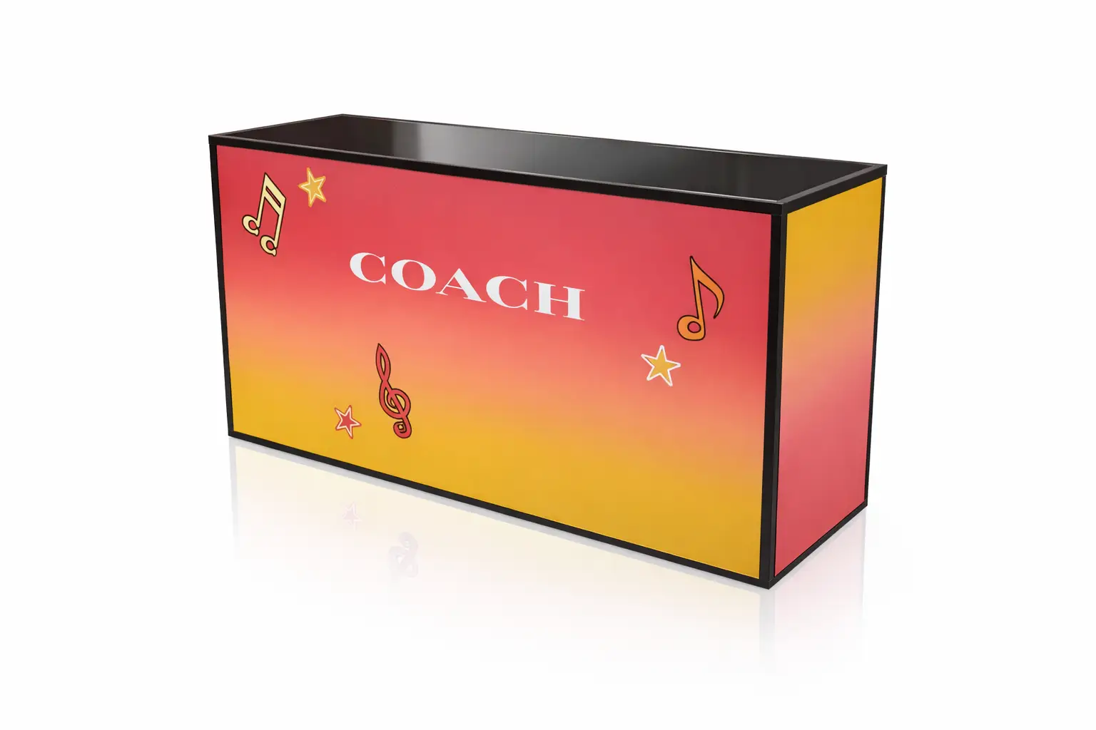 Coach branded 6ft black bar rental